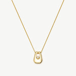 Colar Pingente Arco Cristal - Ouro 18K | SILLENE