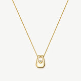 Colar Pingente Arco Cristal - Ouro 18K | SILLENE