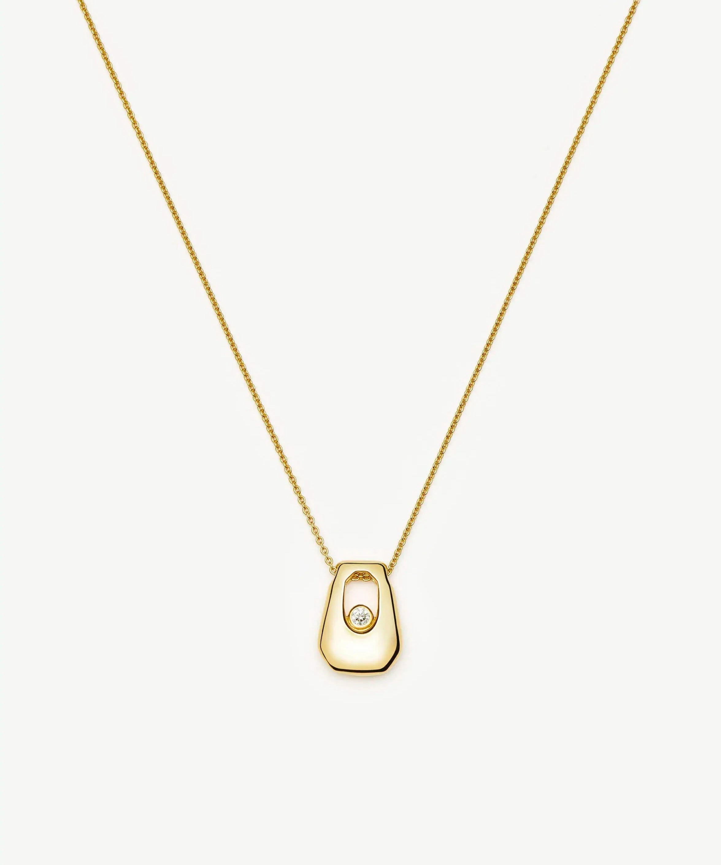 Colar Pingente Arco Cristal - Ouro 18K | SILLENE