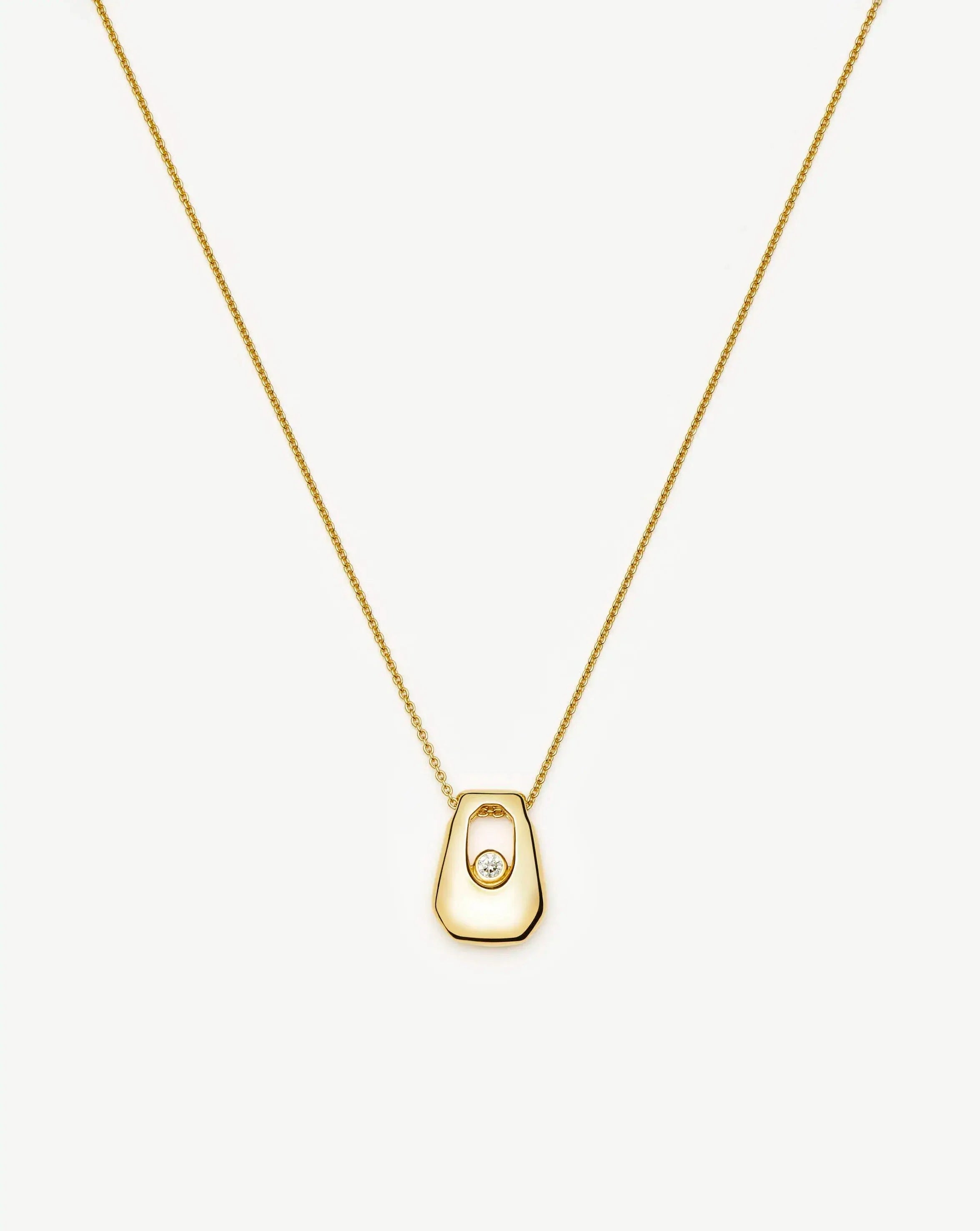 Colar Pingente Arco Cristal - Ouro 18K | SILLENE