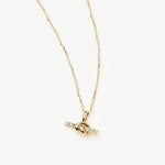 Colar Pingente Barra Cravejada - Ouro 18K | SILLENE