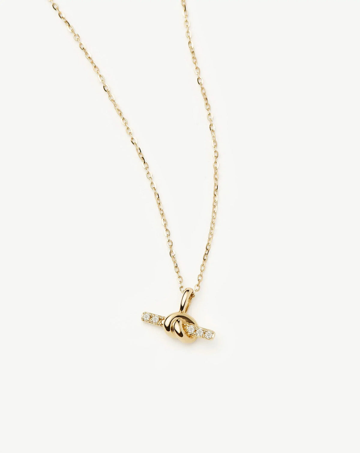 Colar Pingente Barra Cravejada - Ouro 18K | SILLENE