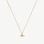 Colar Pingente Barra Cravejada - Ouro 18K | SILLENE - uso