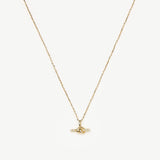 Colar Pingente Barra Cravejada - Ouro 18K | SILLENE - uso
