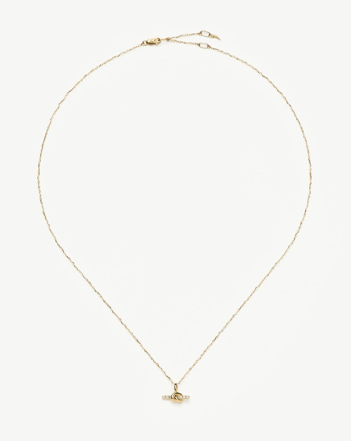 Colar Pingente Barra Cravejada - Ouro 18K | SILLENE