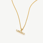Colar Pingente Barra Cristal - Ouro 18K | SILLENE
