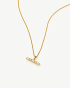Colar Pingente Barra Cristal - Ouro 18K | SILLENE