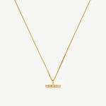 Colar Pingente Barra Cristal - Ouro 18K | SILLENE - uso