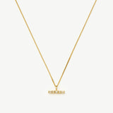 Colar Pingente Barra Cristal - Ouro 18K | SILLENE - uso