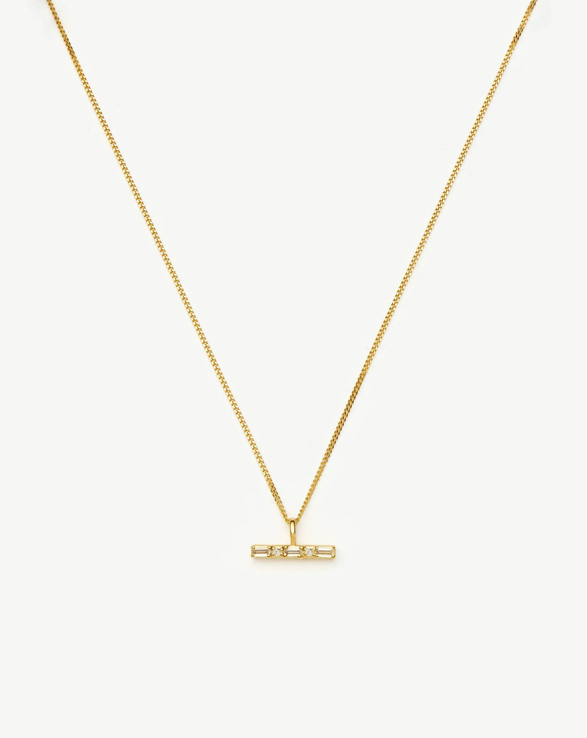 Colar Pingente Barra Cristal - Ouro 18K | SILLENE - uso