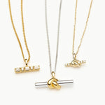 Colar Pingente Barra Cristal - Ouro 18K | SILLENE