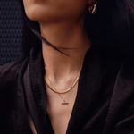 Colar Pingente Barra Cristal - Ouro 18K | SILLENE