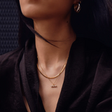 Colar Pingente Barra Cristal - Ouro 18K | SILLENE