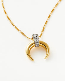 Colar Pingente Chifre Cravejado - Ouro 18K | SILLENE