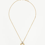 Colar Pingente Chifre Cravejado - Ouro 18K | SILLENE - detalhe