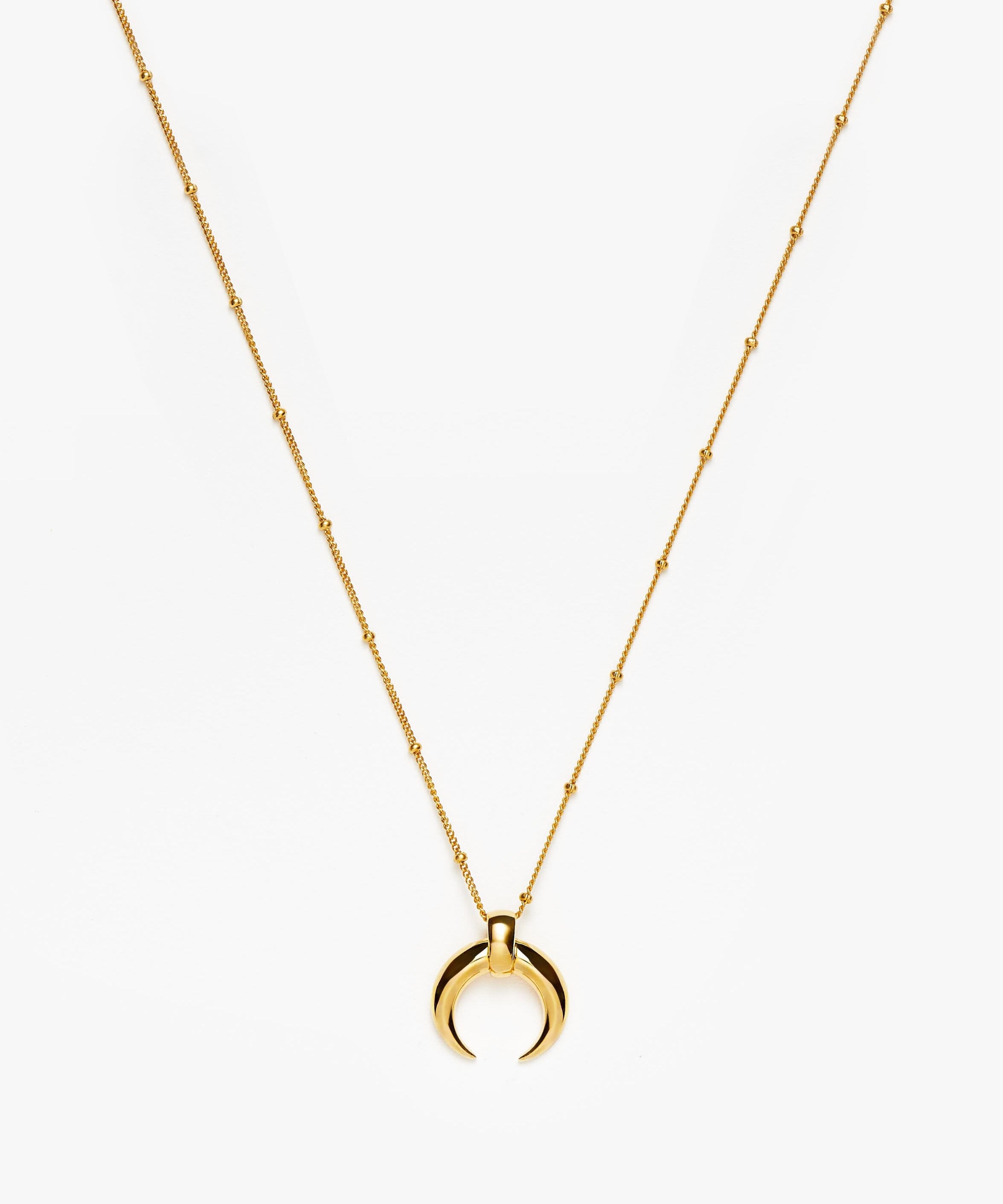 Colar Pingente Chifre Grande - Ouro 18K | SILLENE