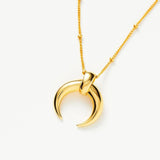 Colar Pingente Chifre Grande - Ouro 18K | SILLENE