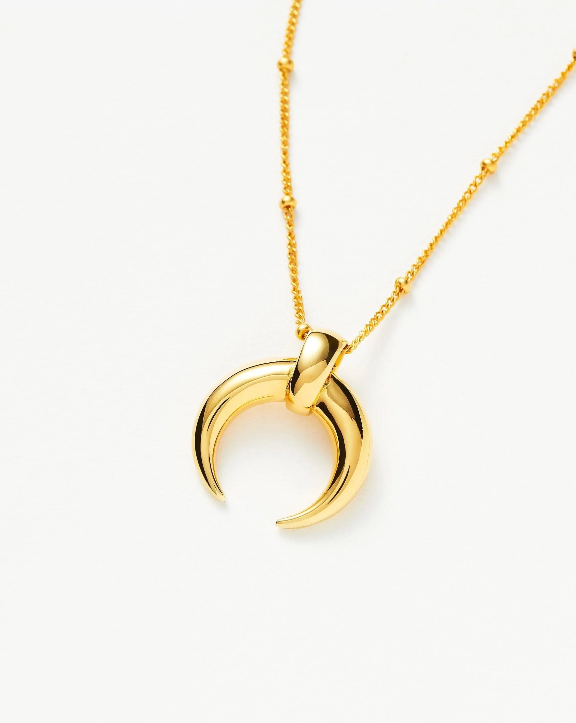 Colar Pingente Chifre Grande - Ouro 18K | SILLENE