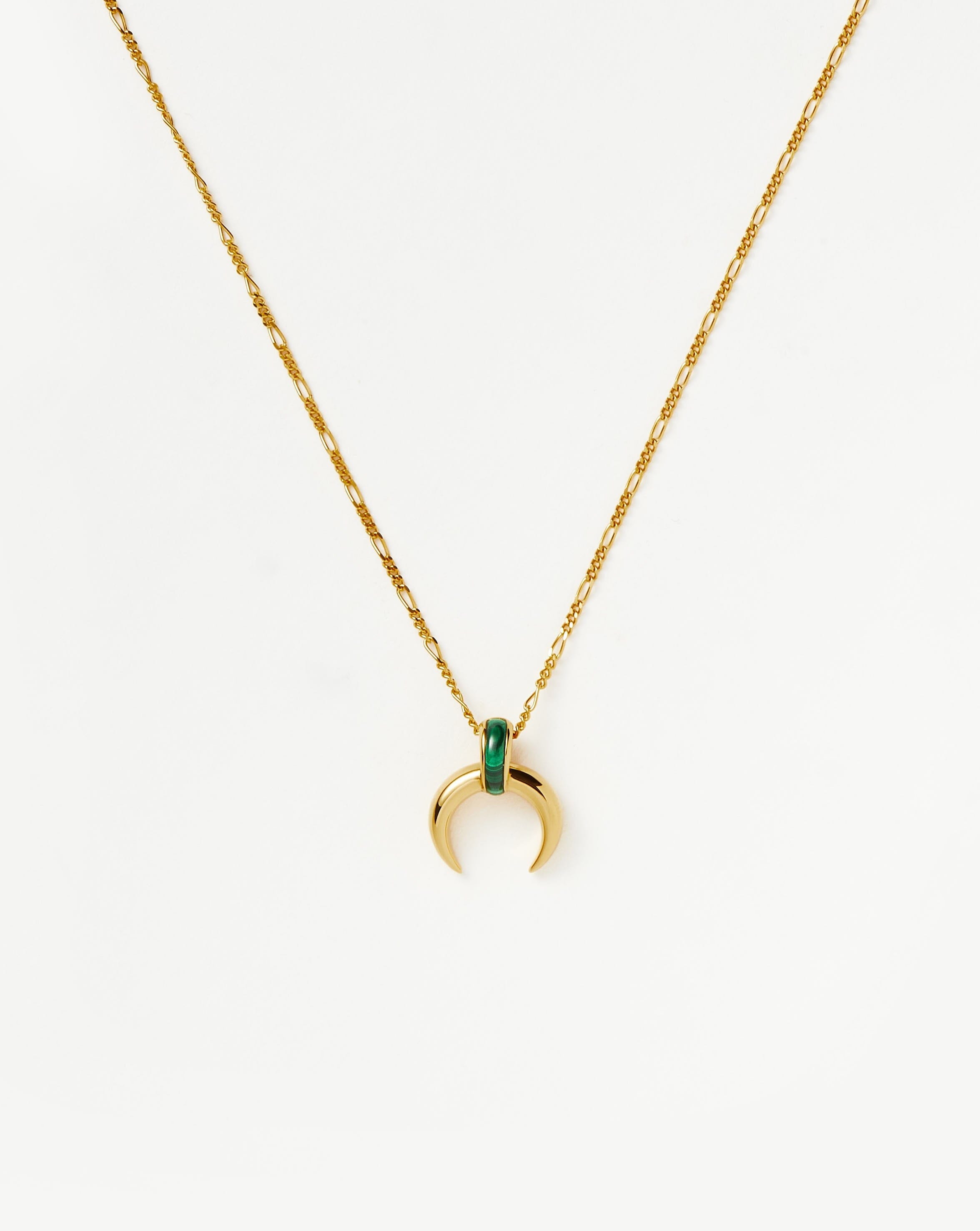 Colar Pingente Chifre Malaquita - Ouro 18K | SILLENE