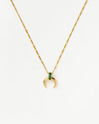 Colar Pingente Chifre Malaquita - Ouro 18K | SILLENE