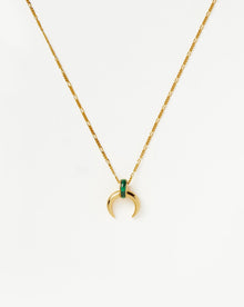 Colar Pingente Chifre Malaquita - Ouro 18K | SILLENE