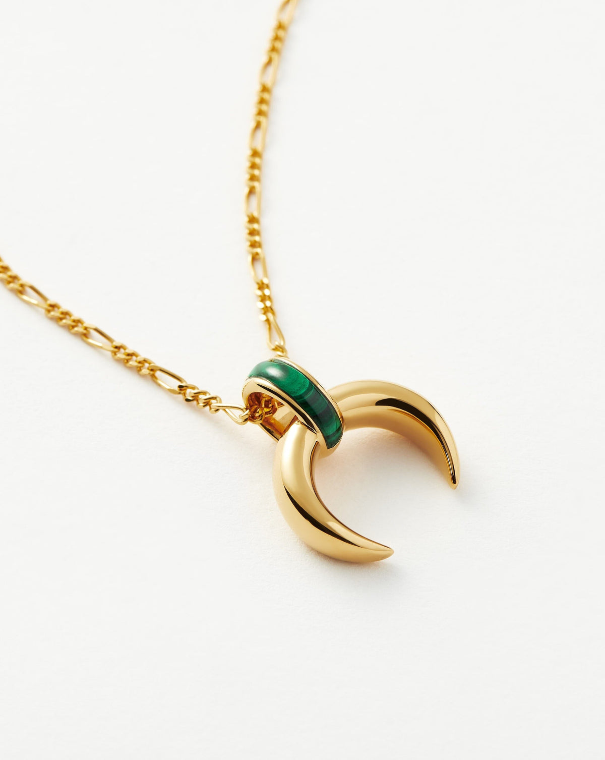 Colar Pingente Chifre Malaquita - Ouro 18K | SILLENE