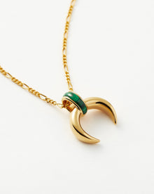 Colar Pingente Chifre Malaquita - Ouro 18K | SILLENE