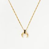 Colar Pingente Chifre Onix - Ouro 18K | SILLENE