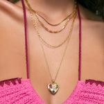 Colar Pingente Coração Bisou - Ouro 18K | SILLENE