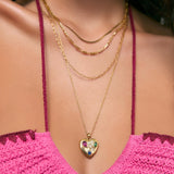 Colar Pingente Coração Bisou - Ouro 18K | SILLENE