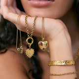 Colar Pingente Coração Bisou - Ouro 18K | SILLENE