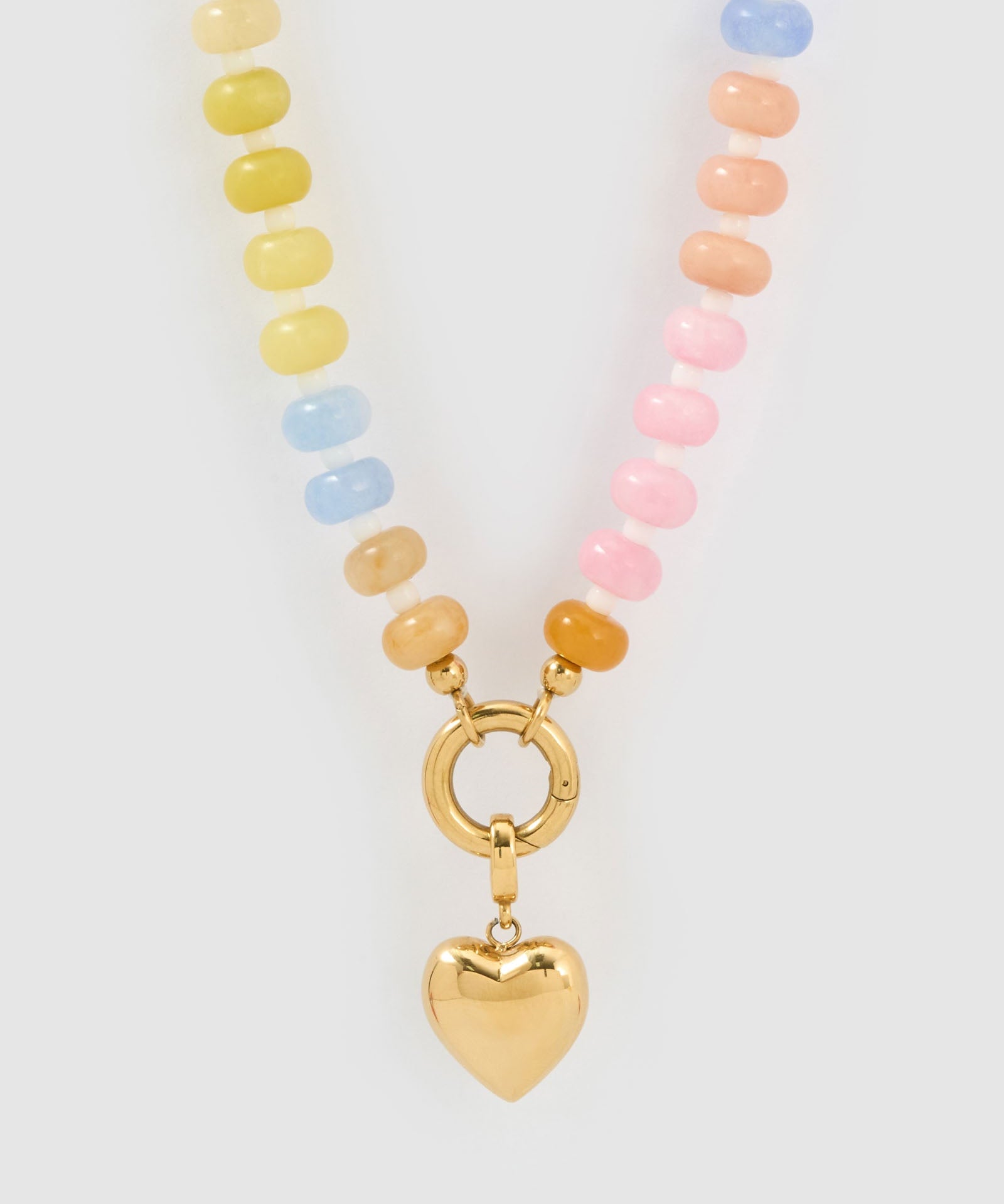 Colar Pingente Coração Colorido - Ouro 18K | SILLENE