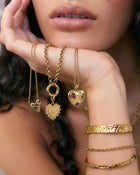 Colar Pingente Coração Honey - Ouro 18K | SILLENE