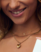 Colar Pingente Coração Rose - Ouro 18K | SILLENE