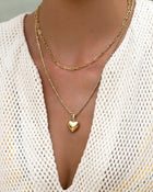 Colar Pingente Coração Rose - Ouro 18K | SILLENE