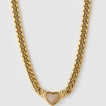 Colar Pingente Coração Valentine Quartzo Rosa - Ouro 18K | SILLENE