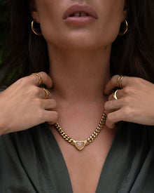 Colar Pingente Coração Valentine Quartzo Rosa - Ouro 18K | SILLENE
