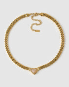 Colar Pingente Coração Valentine Quartzo Rosa - Ouro 18K | SILLENE