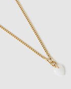 Colar Pingente Coração Violet Ágata Branca - Ouro 18K | SILLENE