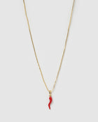 Colar Pingente Cornicello Vermelho - Ouro 18K | SILLENE