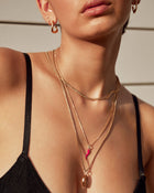 Colar Pingente Cornicello Vermelho - Ouro 18K | SILLENE