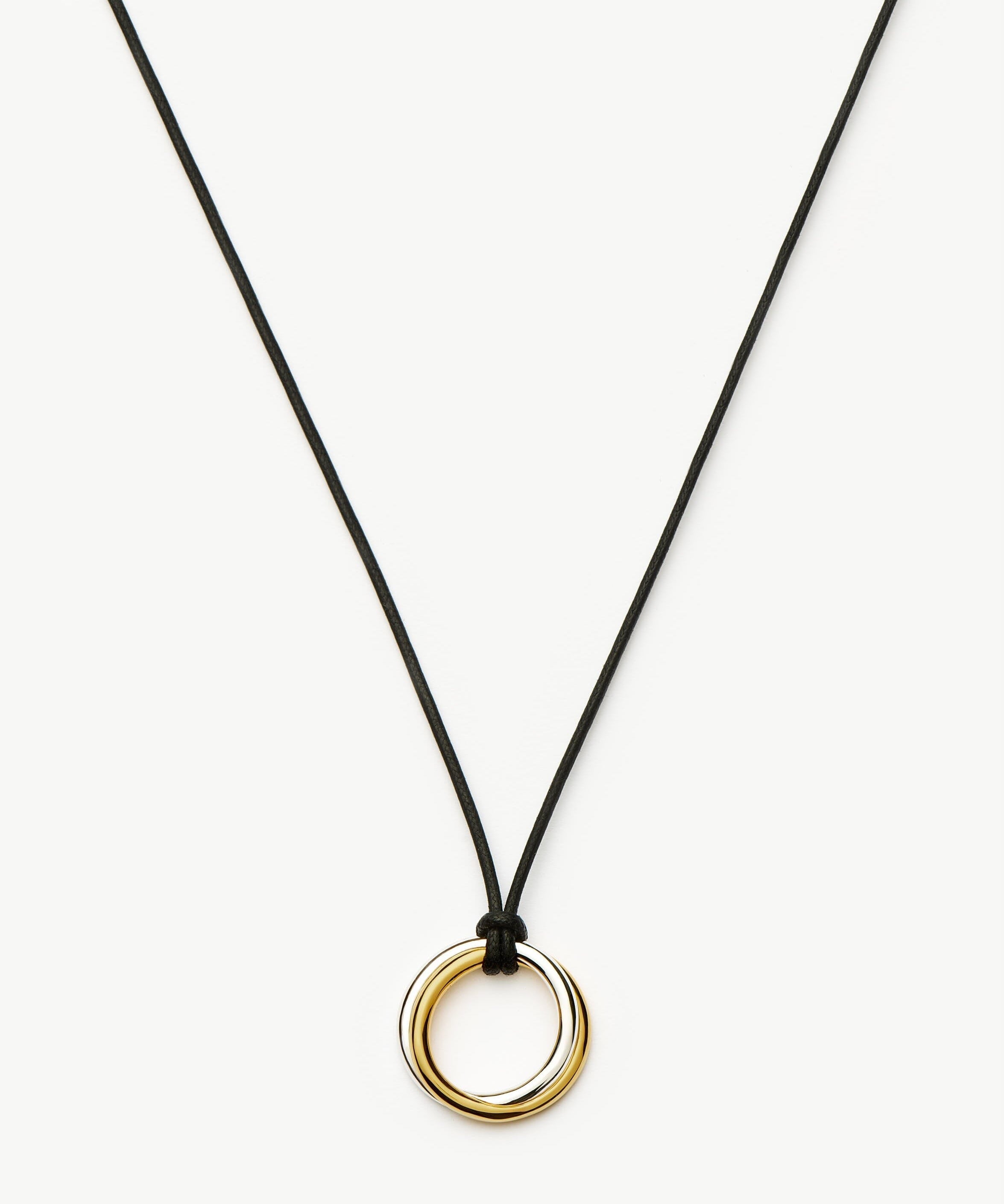 Colar Pingente Entrelaçado Cordão - Ouro e Prata | SILLENE