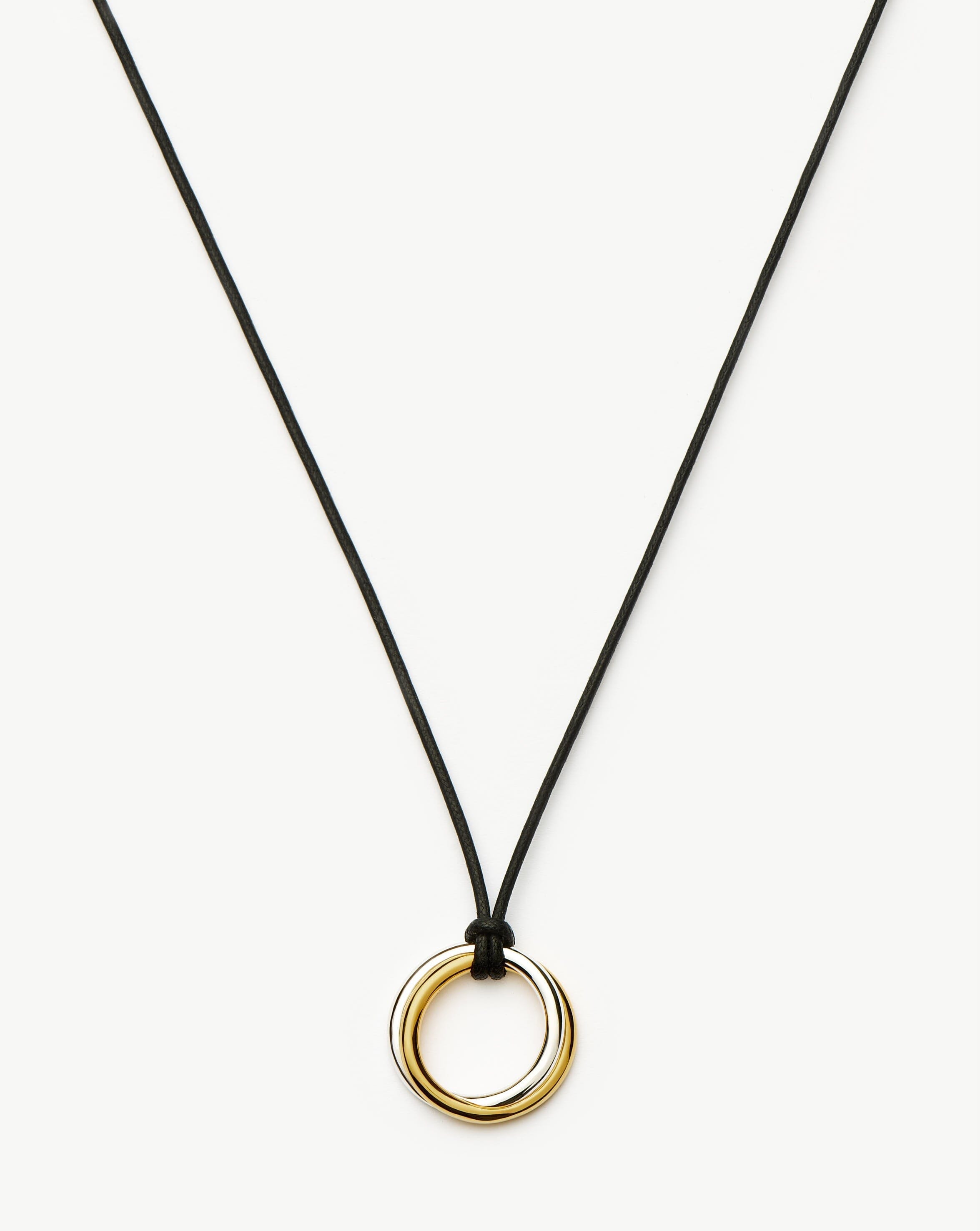 Colar Pingente Entrelaçado Cordão - Ouro e Prata | SILLENE