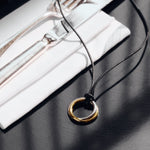 Colar Pingente Entrelaçado Cordão - Ouro e Prata | SILLENE