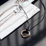 Colar Pingente Entrelaçado Cordão - Ouro e Prata | SILLENE