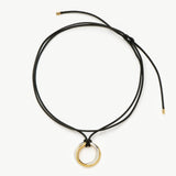 Colar Pingente Entrelaçado Cordão - Ouro e Prata | SILLENE - detalhe