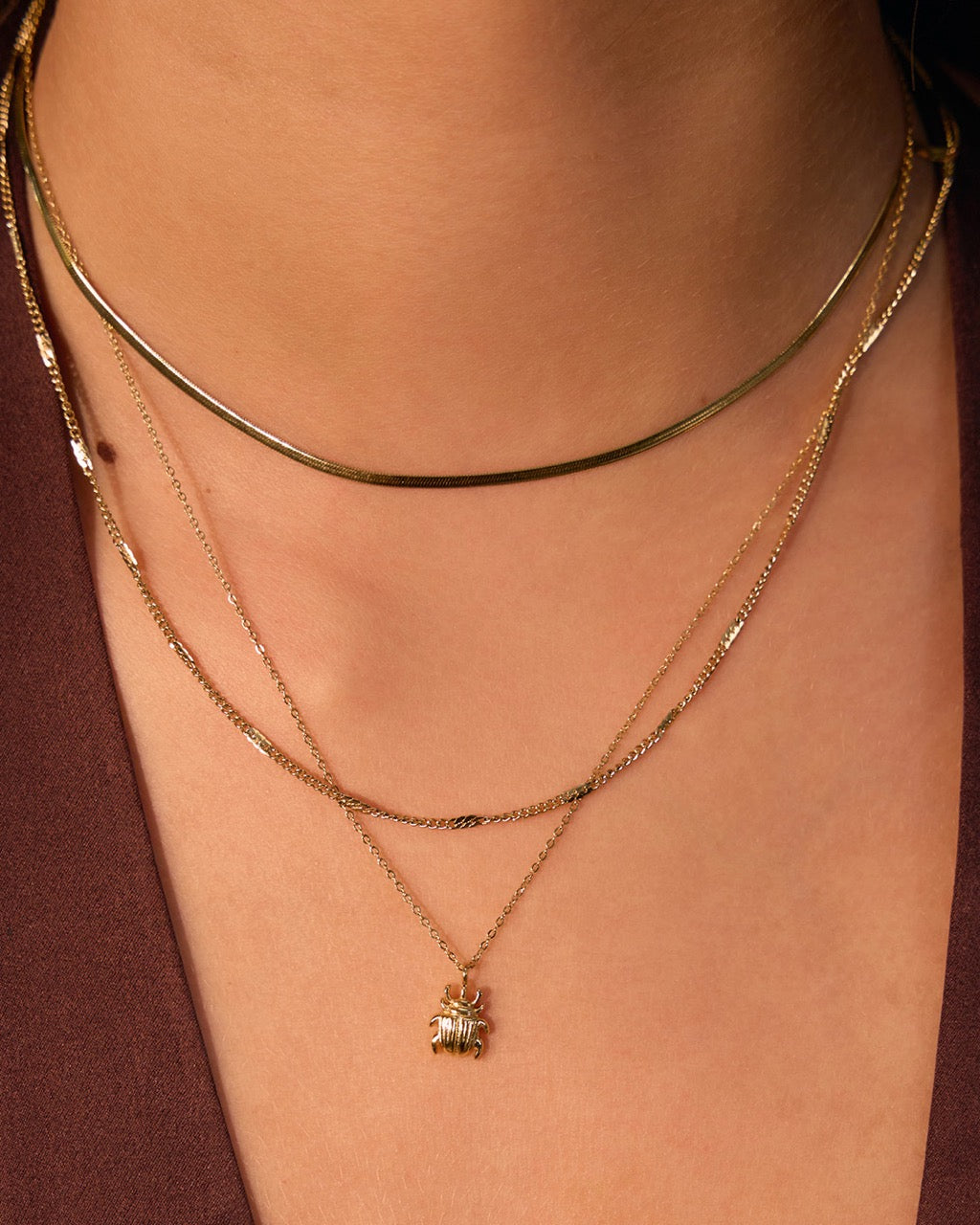 Colar Pingente Escaravelho Scarabae - Ouro 18K | SILLENE