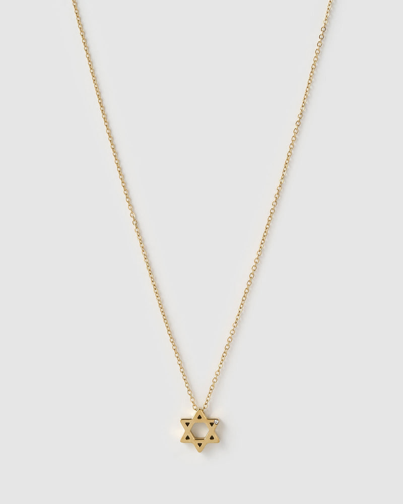 Colar Pingente Estrela de Davi - Ouro 18K | SILLENE