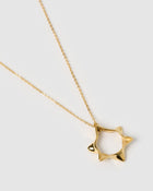 Colar Pingente Estrela de Davi Retrô - Ouro 18K | SILLENE