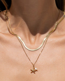 Colar Pingente Estrela do Mar Laguna - Ouro 18K | SILLENE